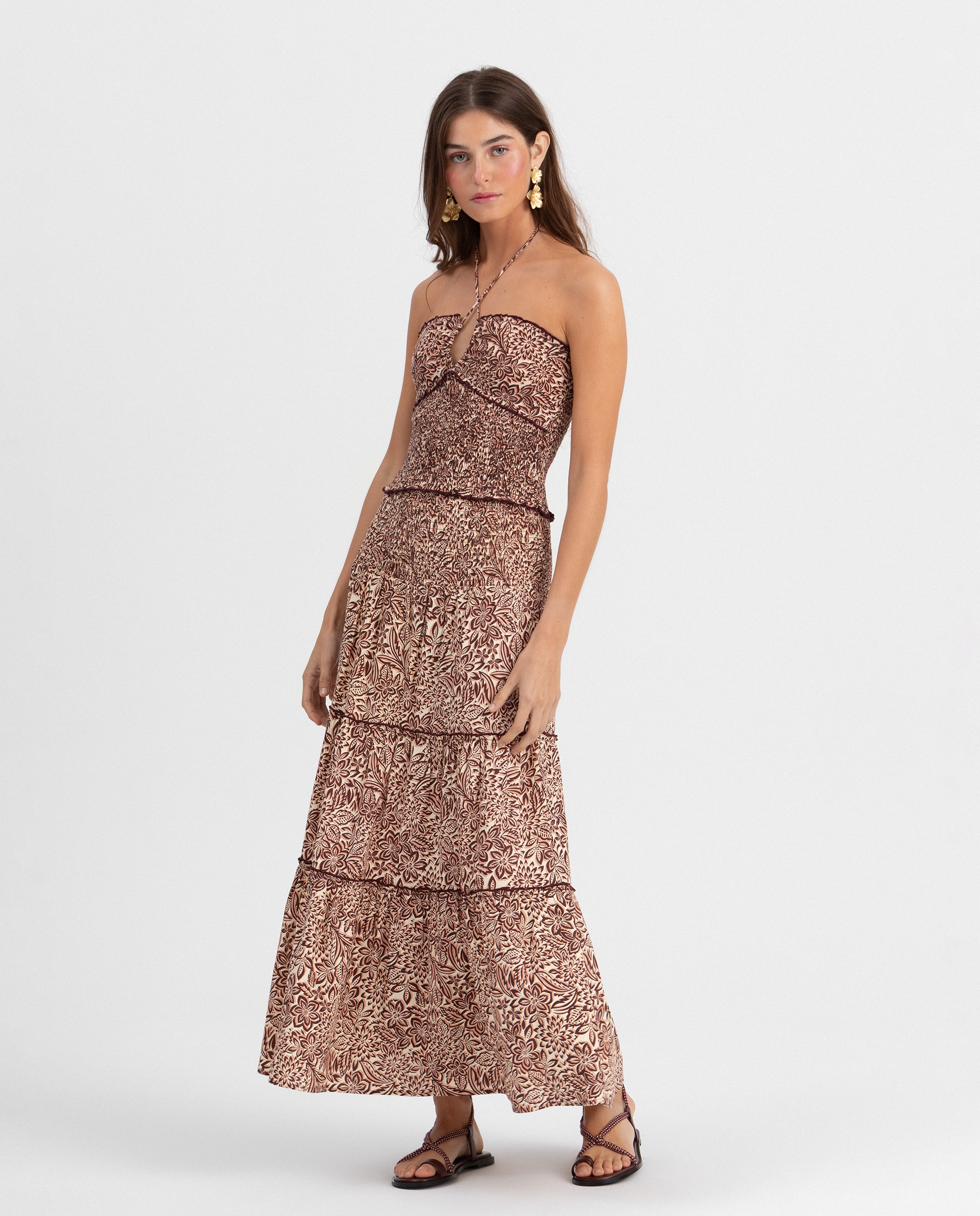 Noon - Falda larga estampada.