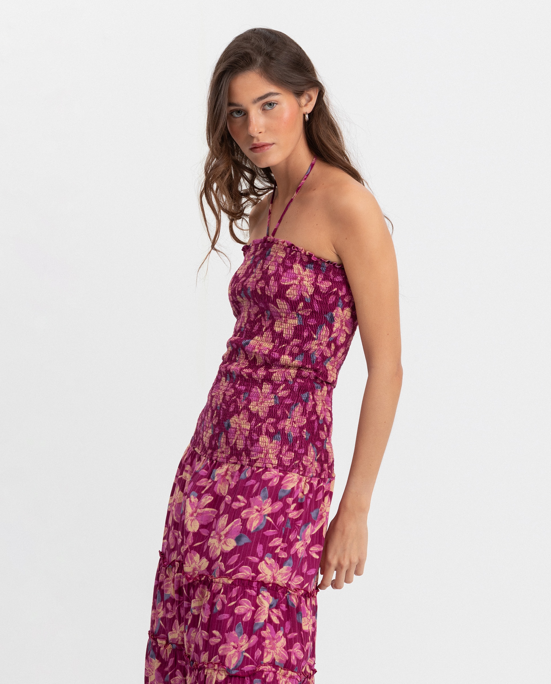 Vestido midi sin mangas - Noon - Fucsia Fucsia-4