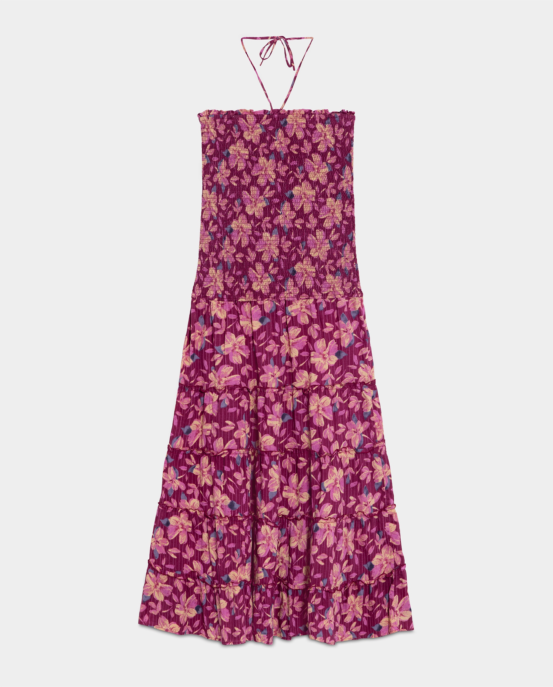 Vestido midi sin mangas - Noon - Fucsia Fucsia-5