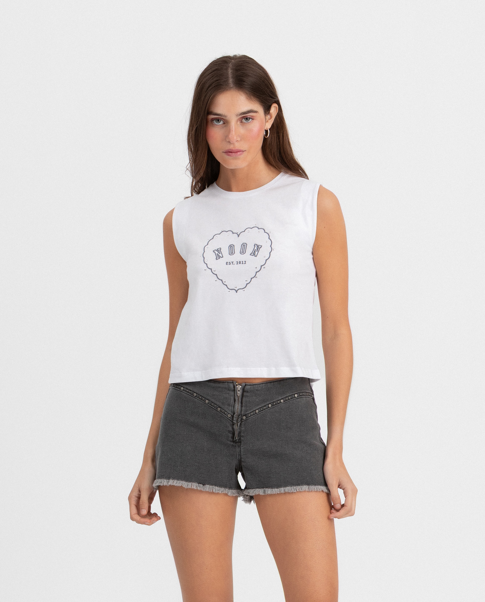 Noon - Camiseta tirantes de mujer con logo.