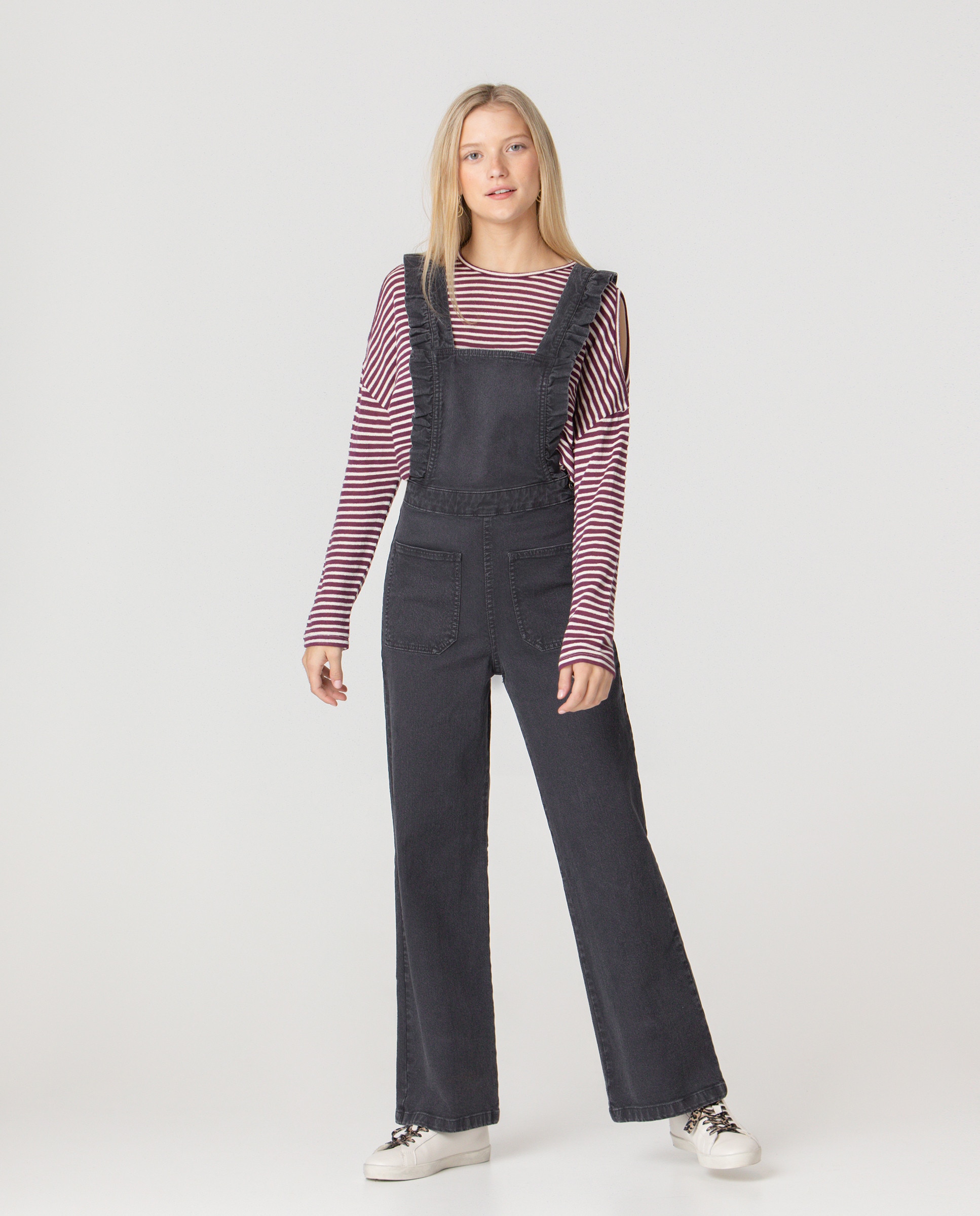 Noon - Peto de mujer de talle alto con volantes.
