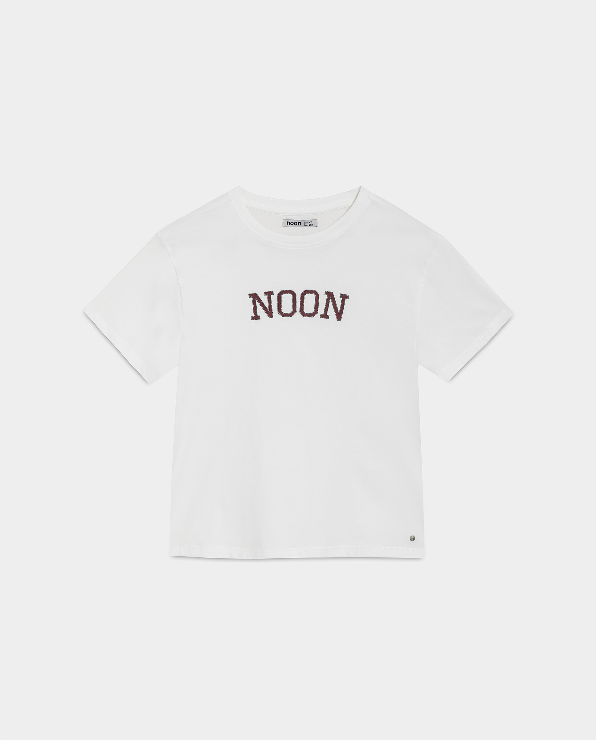 Camiseta básica de mujer con logo - Noon - Blanco Blanco-5