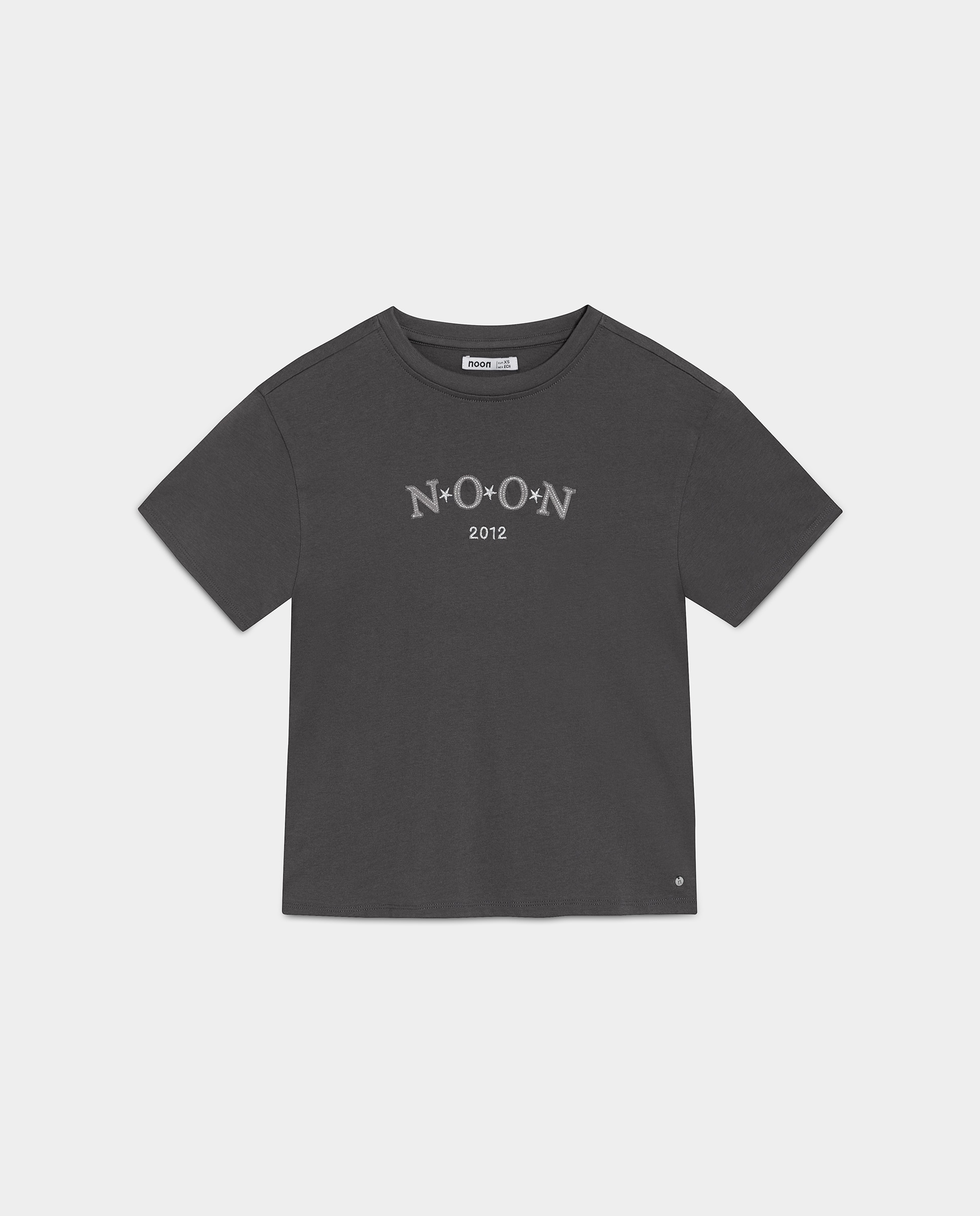 Camiseta manga corta de mujer y estrellas - Noon - Gris oscuro Gris oscuro-5
