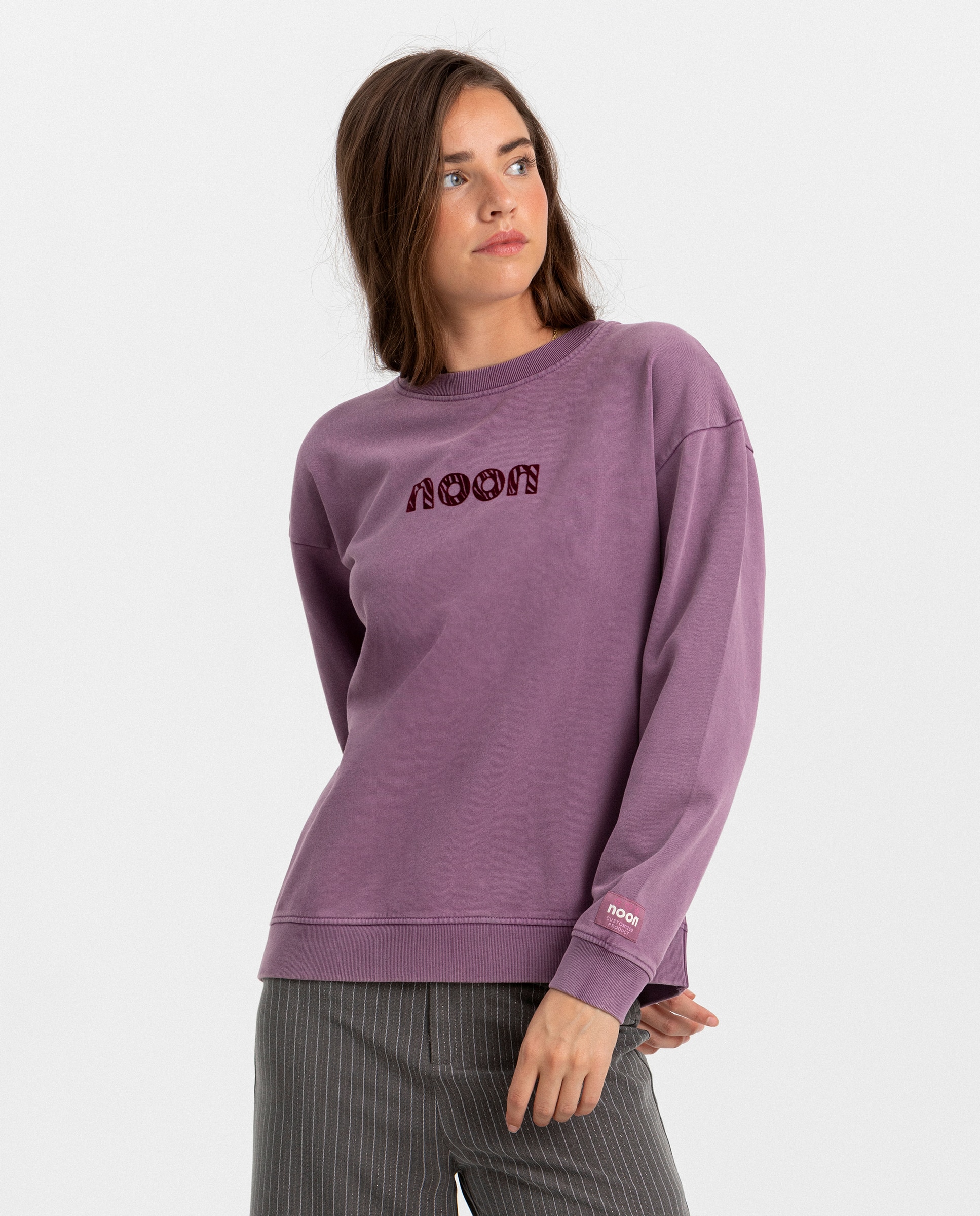 Sudadera logo de mujer - Noon - Rosa Rosa-1