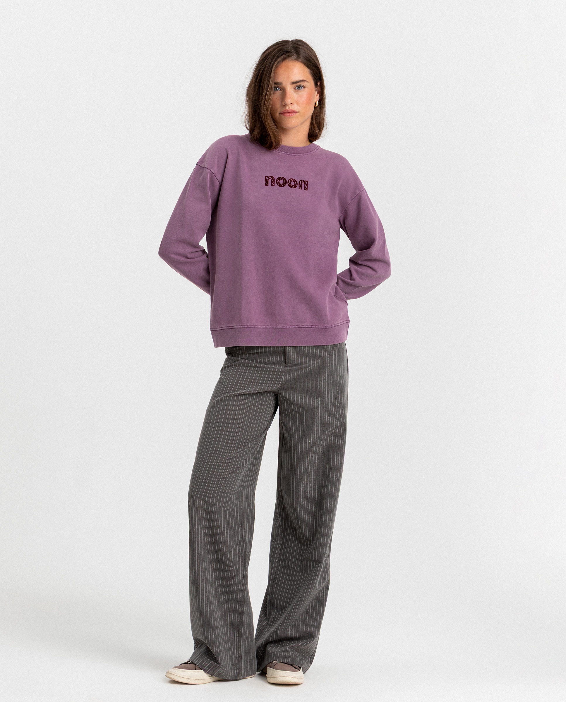 Sudadera logo de mujer - Noon - Rosa Rosa-3