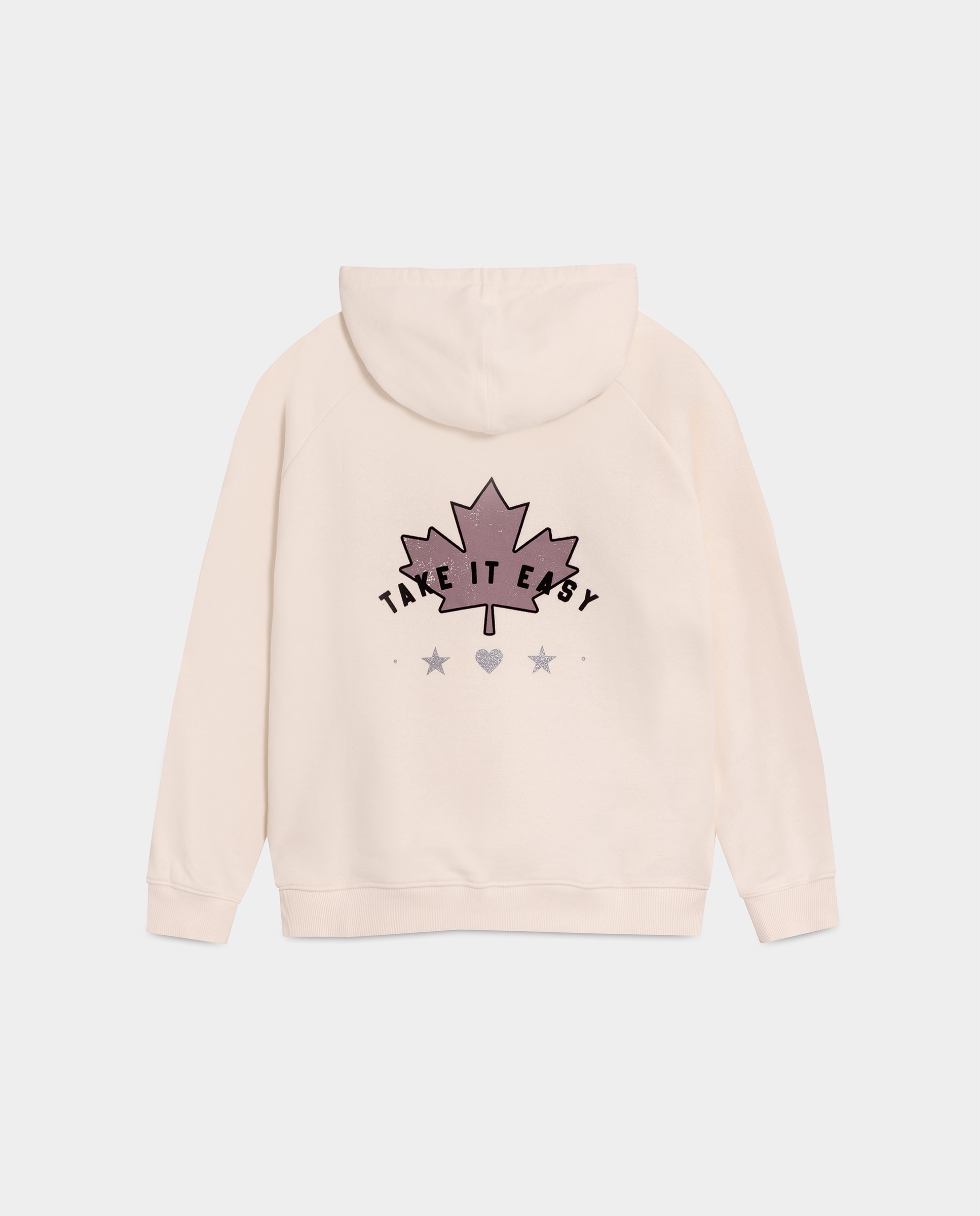 Sudadera de mujer con capucha y logo - Noon - Crudo Crudo-5