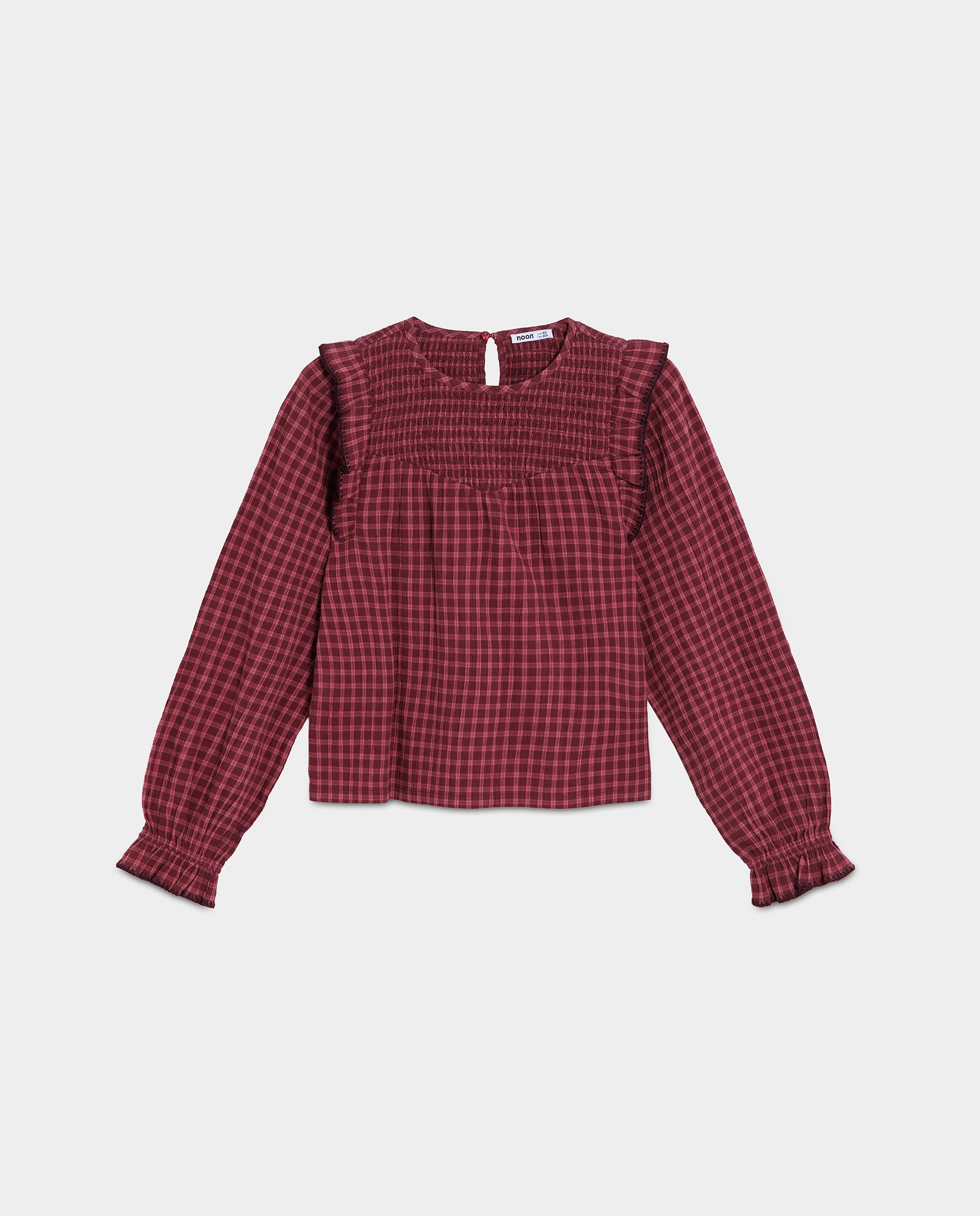 Imagen 5 de Blusa de mujer detalle cuadros - Noon - Rosa Rosa
