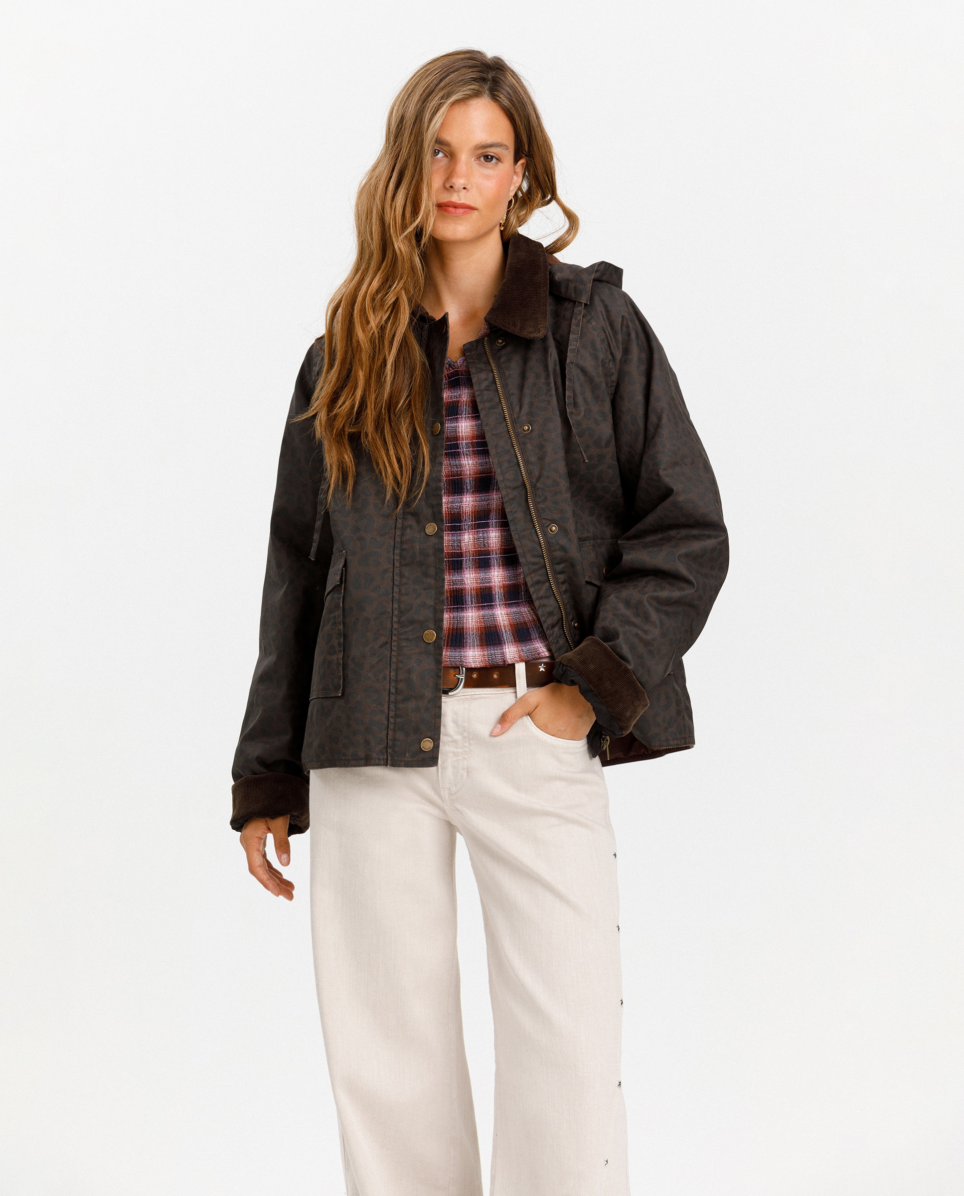 Parka impermable de mujer con capucha - Noon - Marrón Marrón-3