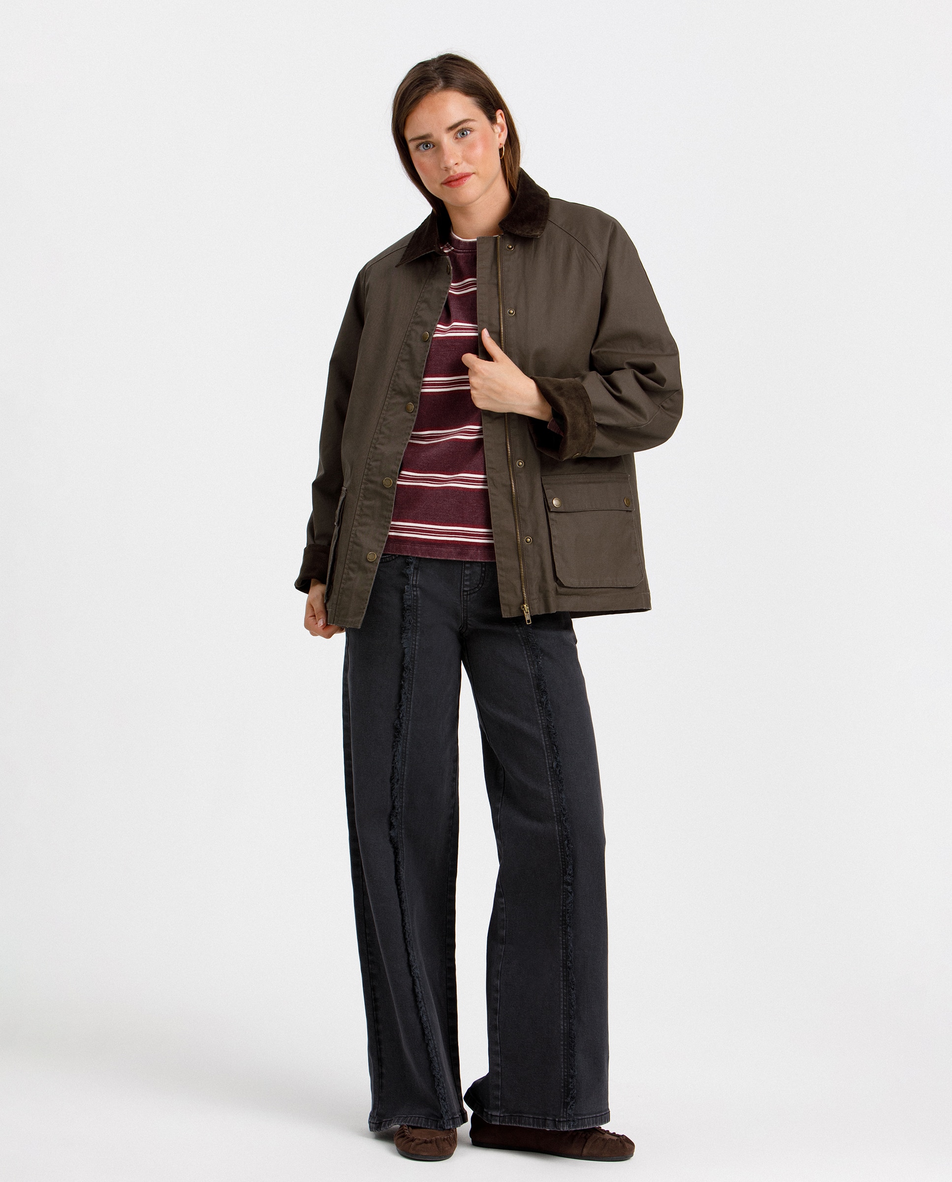 Parka de mujer impermeable con forro de borrego - Noon - Marrón Marrón-1