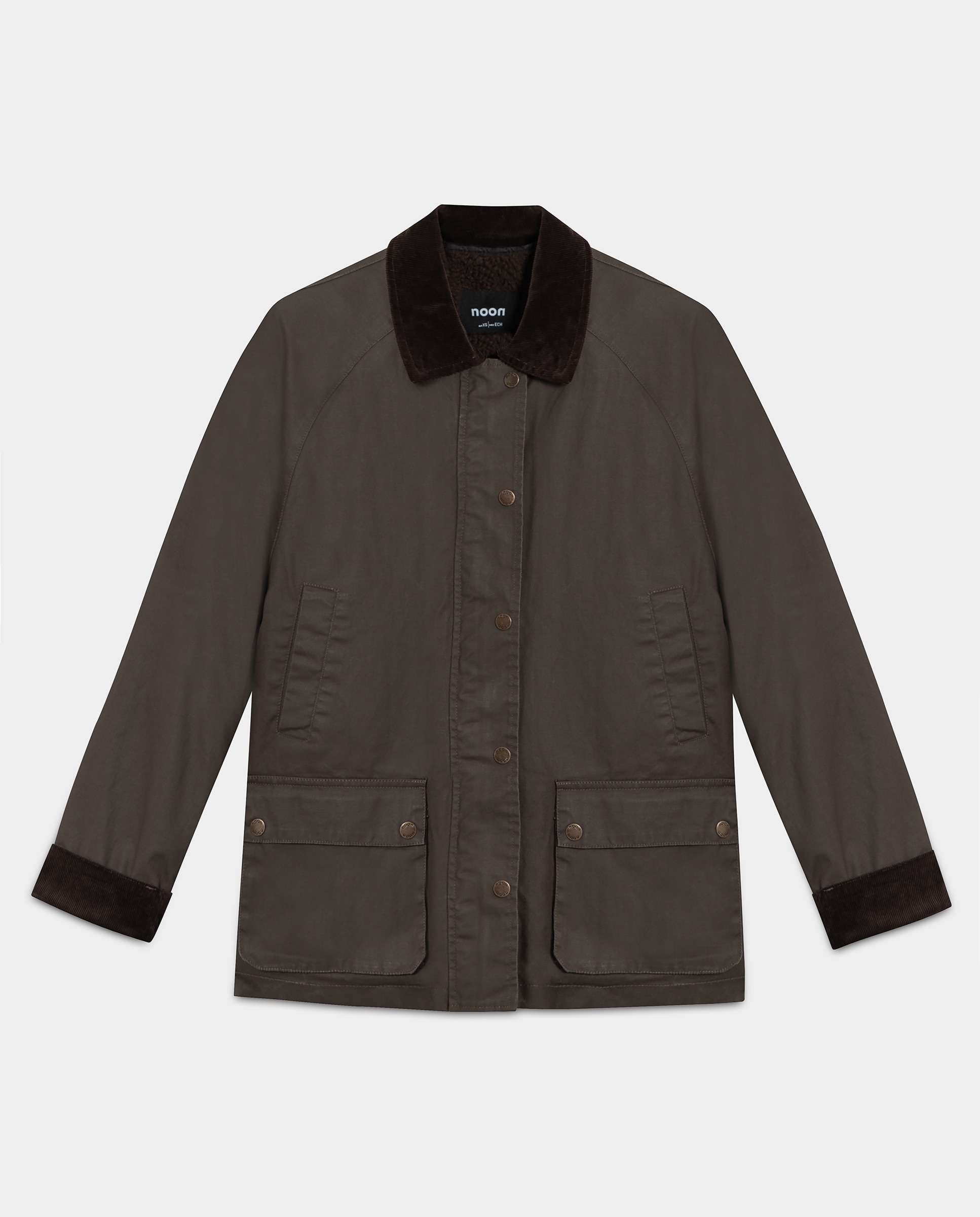 Parka de mujer impermeable con forro de borrego - Noon - Marrón Marrón-6