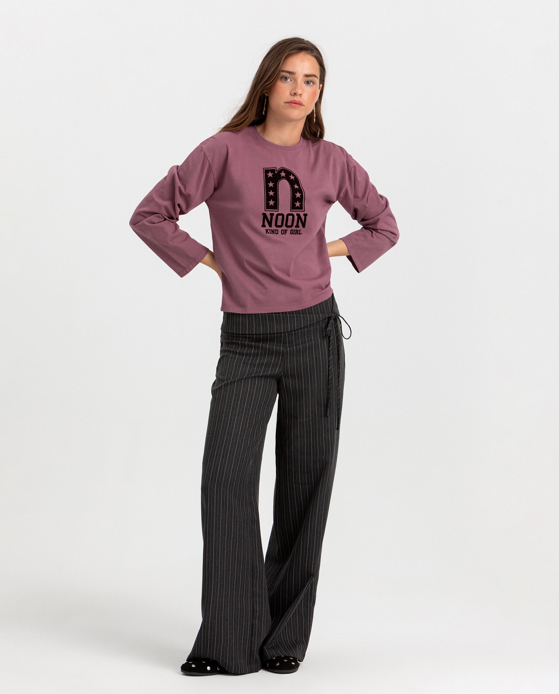Camiseta noon de mujer flocada - Rosa Rosa-3