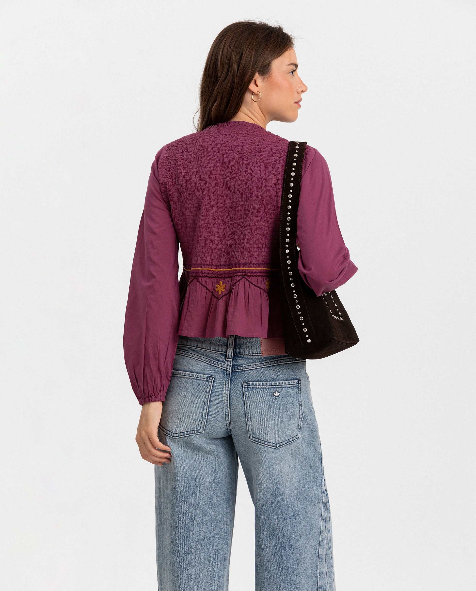 Top bordado de mujer - Noon - Rosa Rosa-2