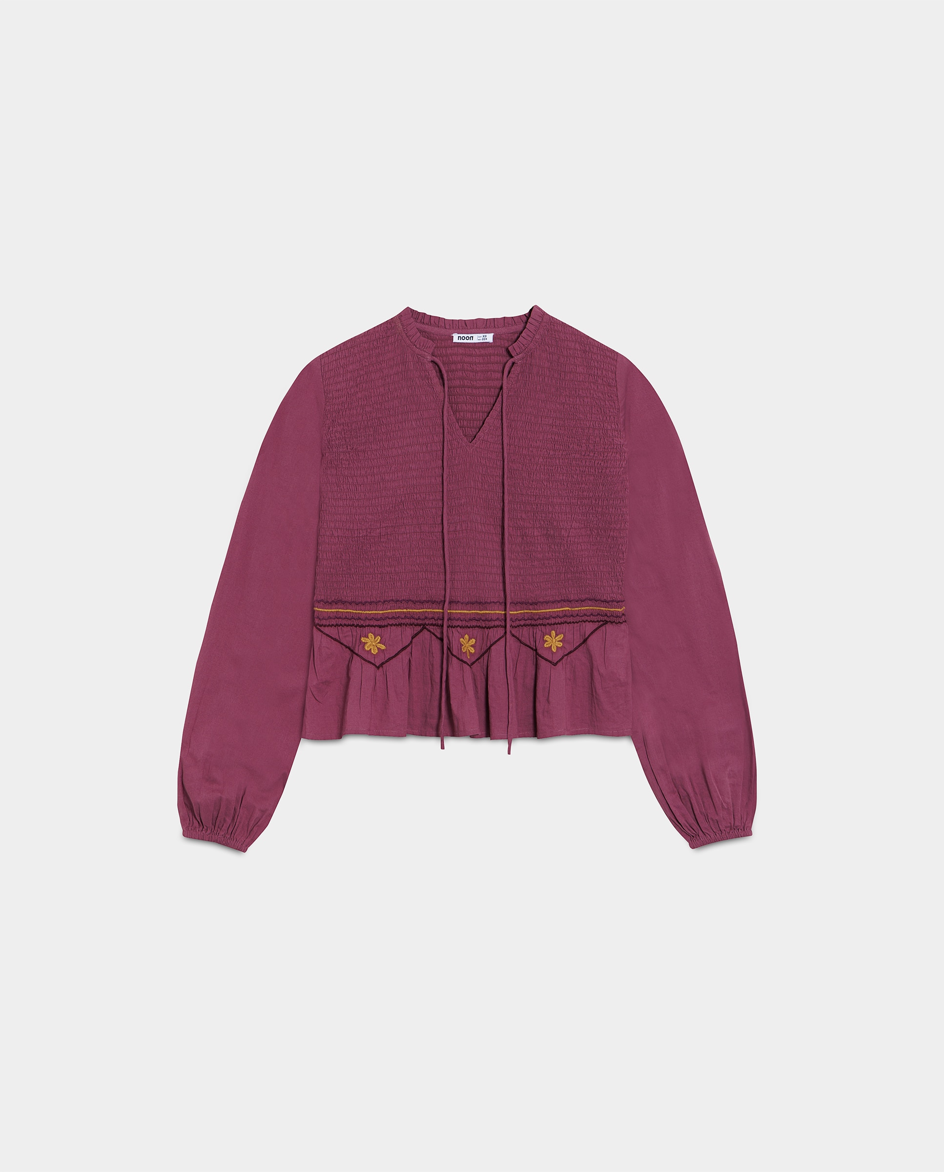 Top bordado de mujer - Noon - Rosa Rosa-5