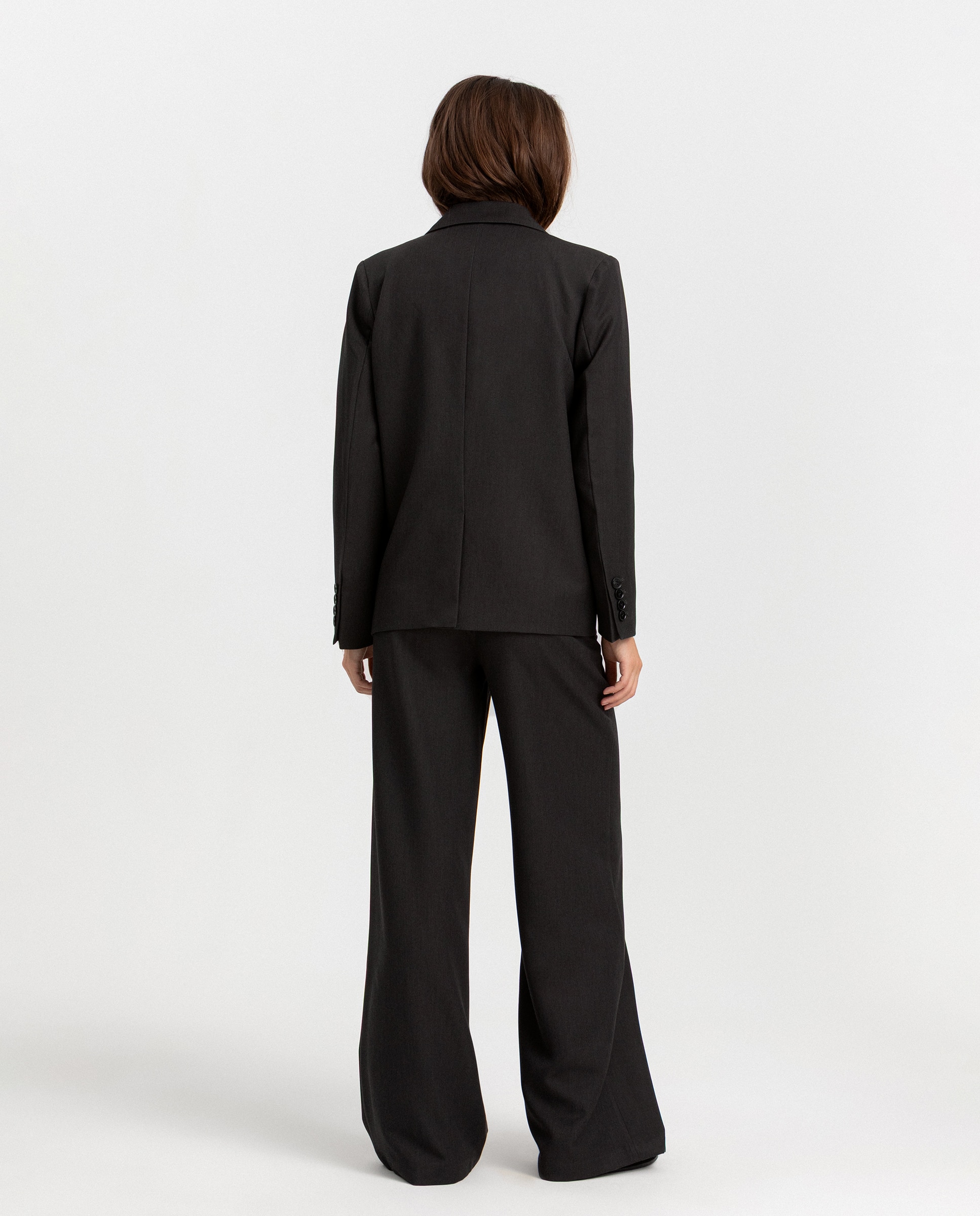 Blazer de mujer con detalle tachuelas en el bolsillo - Noon - Antracita / Gris Antracita / Gris-2