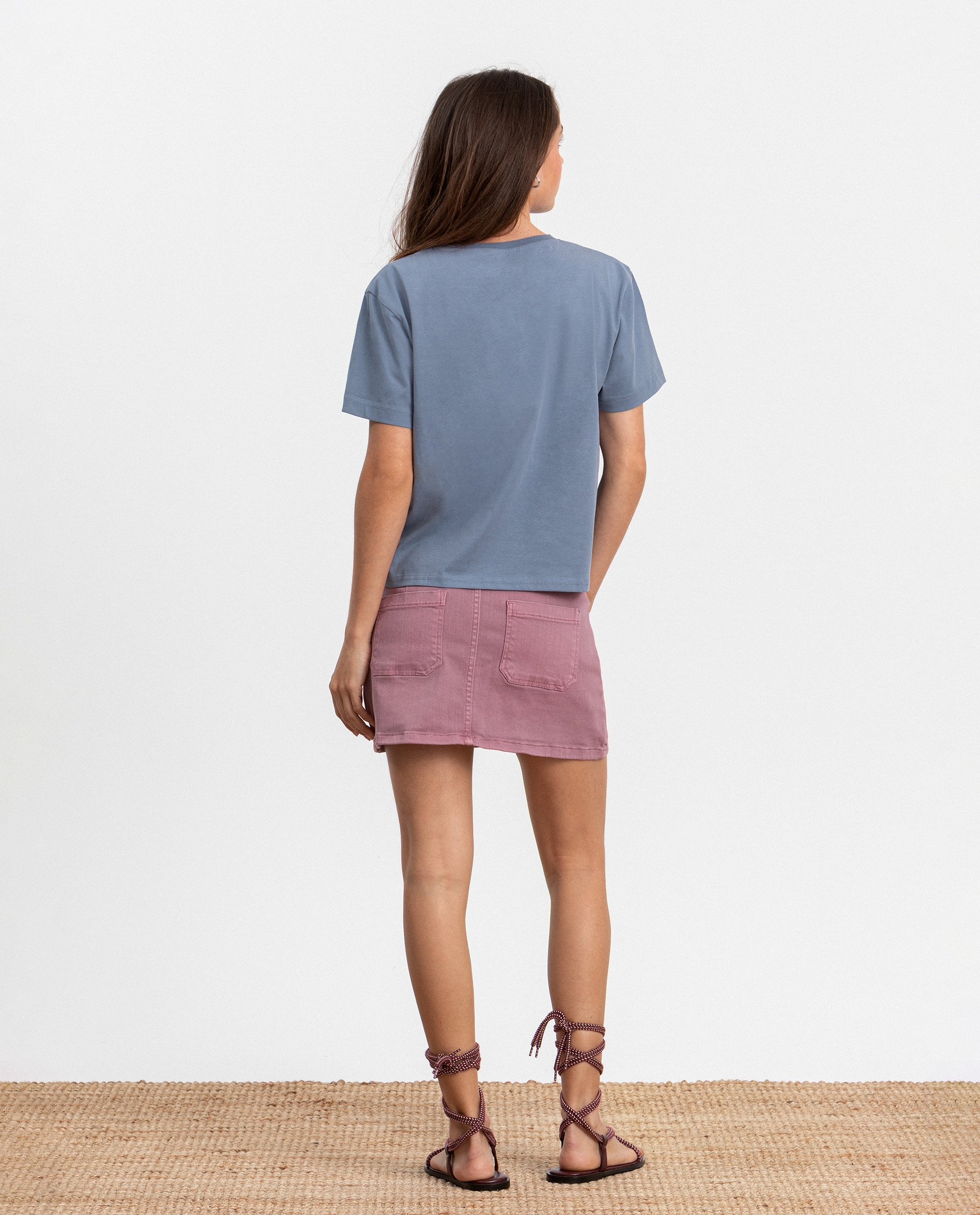 Falda mini con tachuelas - Noon - Morado Morado-2