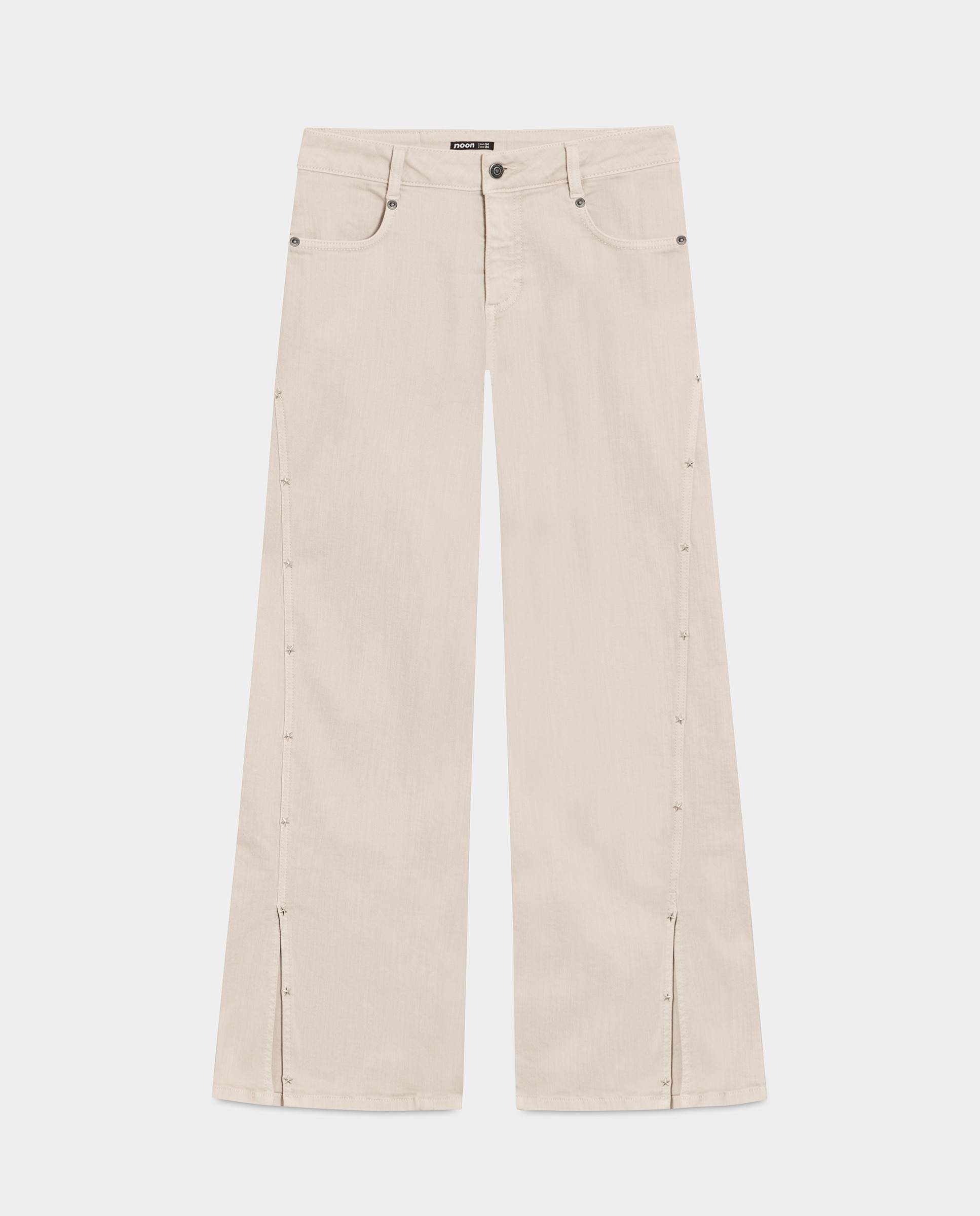 Vaquero de mujer wide leg con abertura - Noon - Crudo Crudo-5