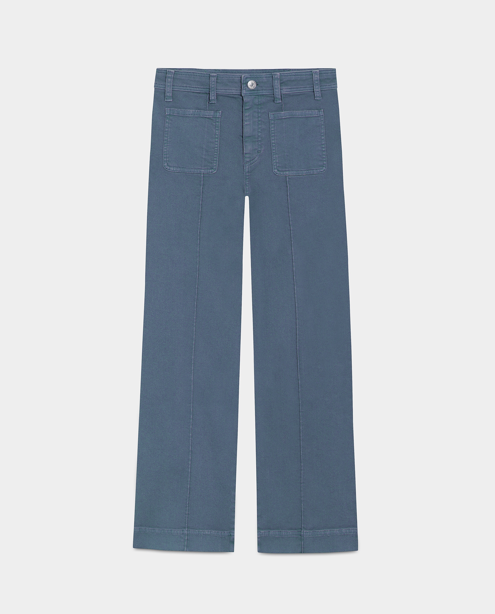 Vaquero culotte de mujer de talle alto - Noon - Azul Azul-5