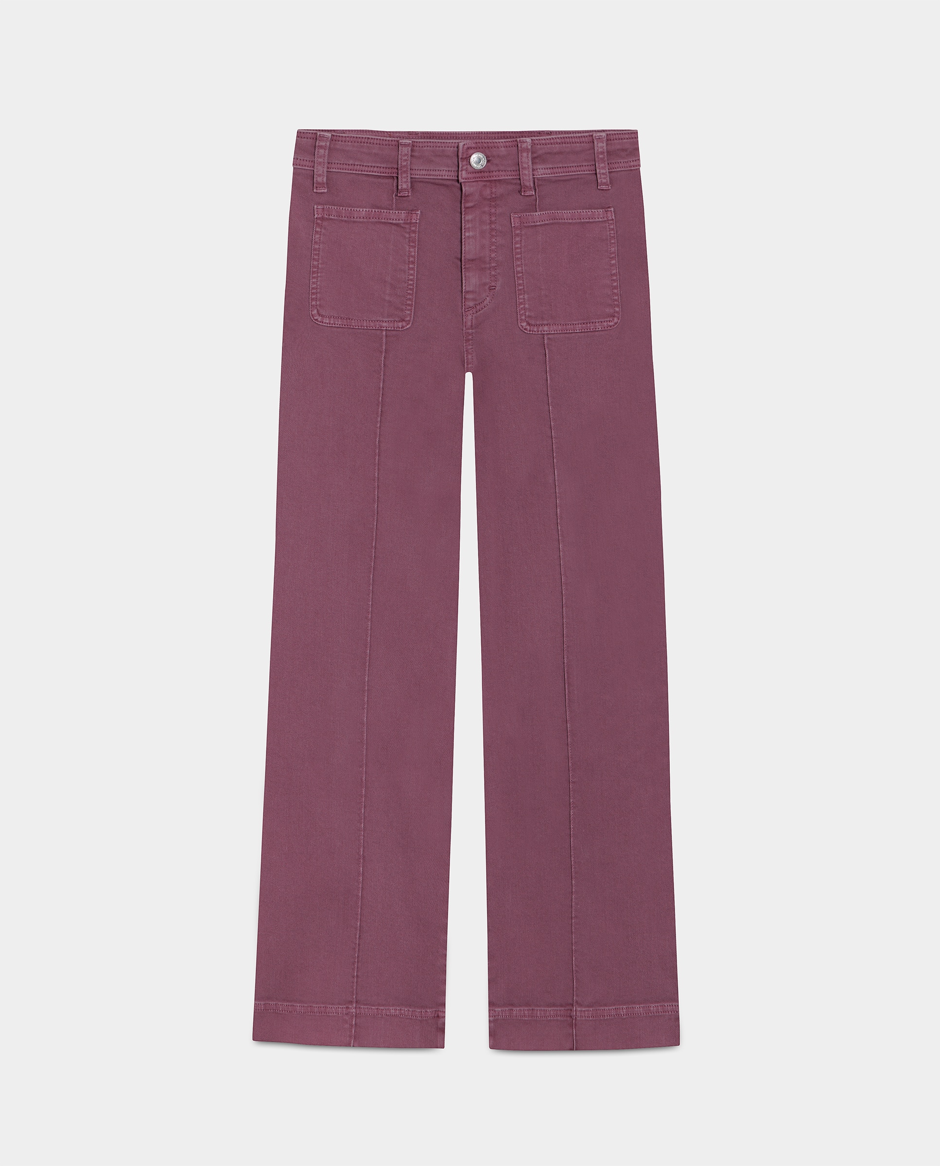 Vaquero culotte de mujer de talle alto - Noon - Rosa Rosa-5