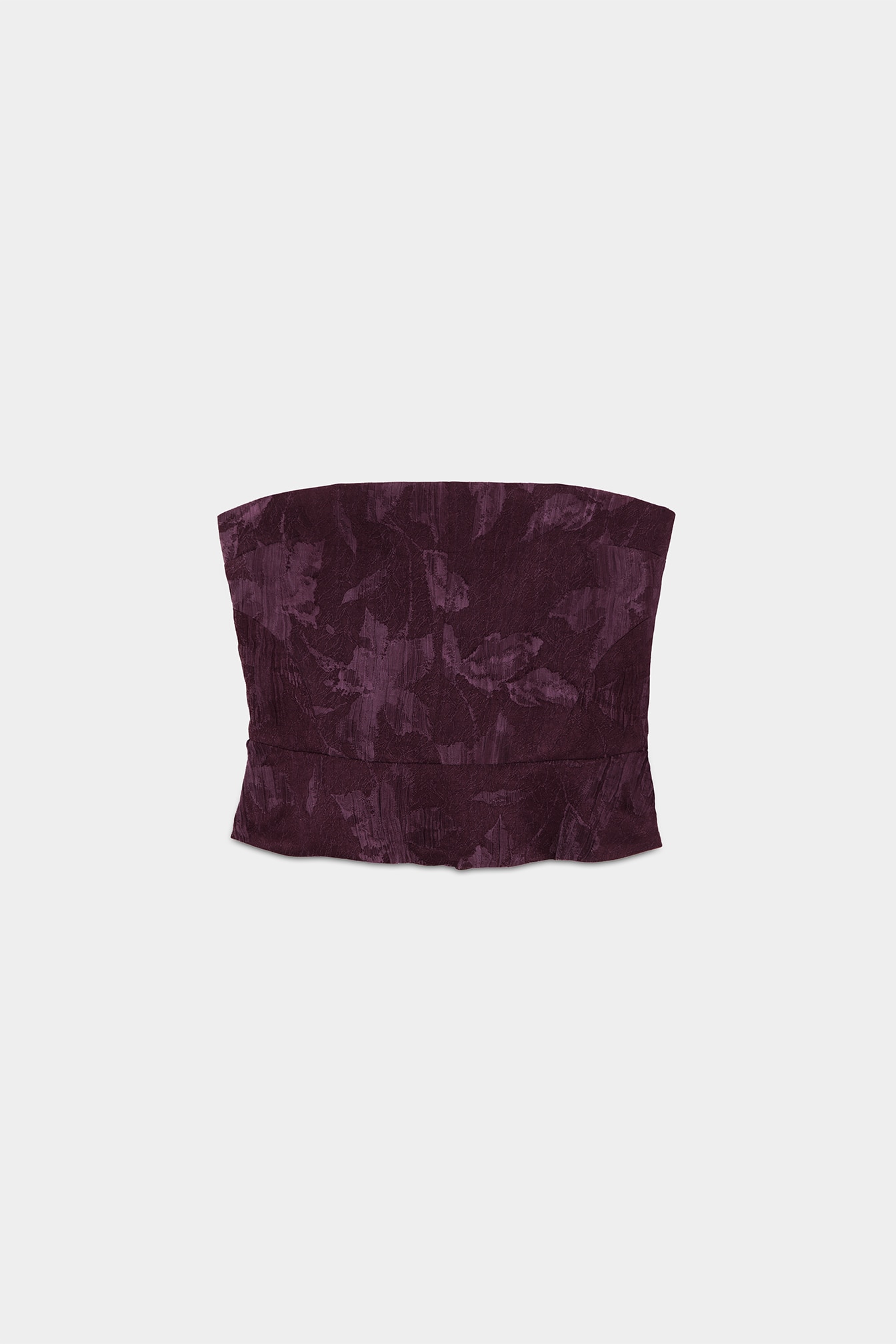 Top de mujer palabra de honor estampado floral - Noon - Burdeos Burdeos-6
