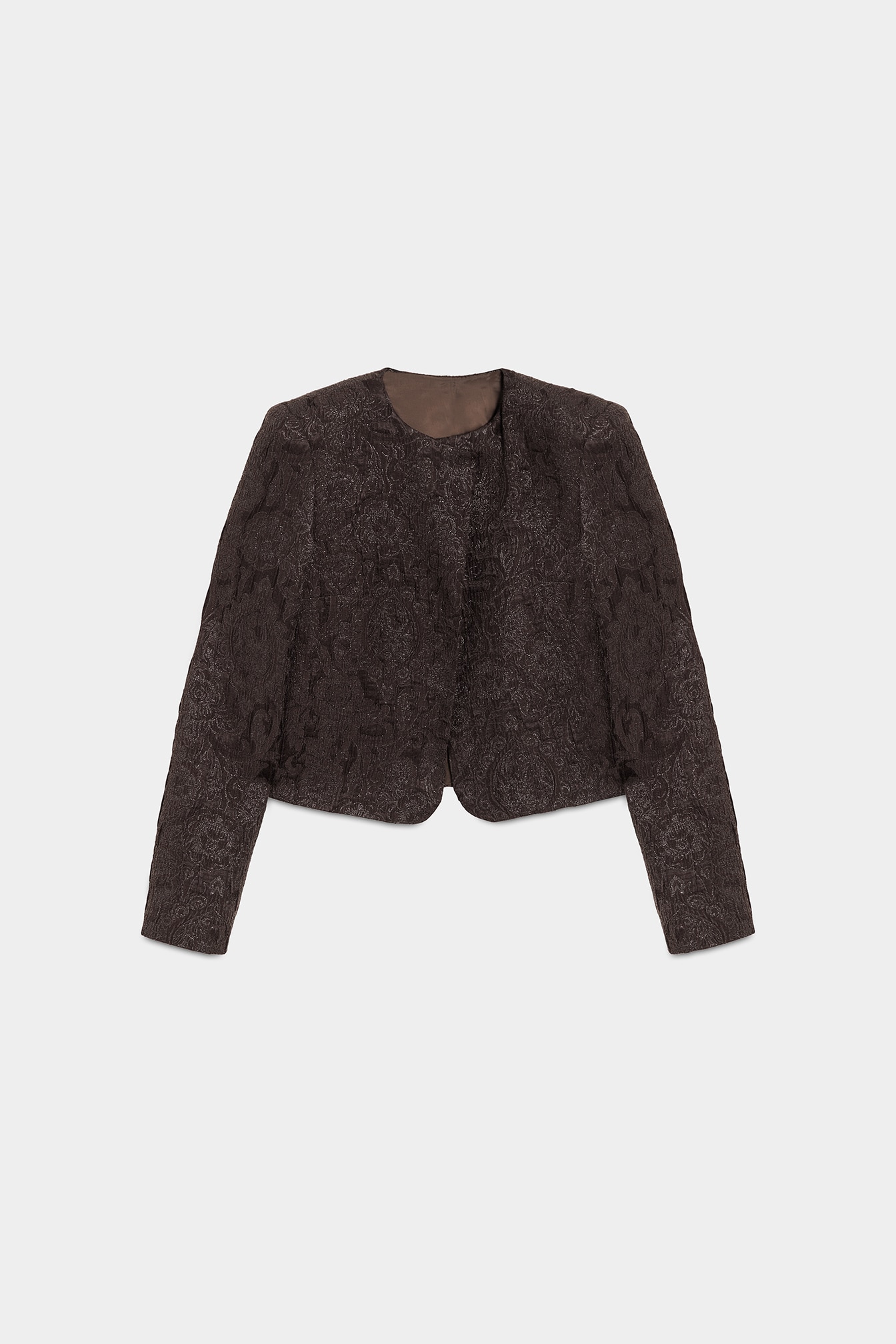 Chaqueta de mujer con hombreras - Noon - Marrón Marrón-6