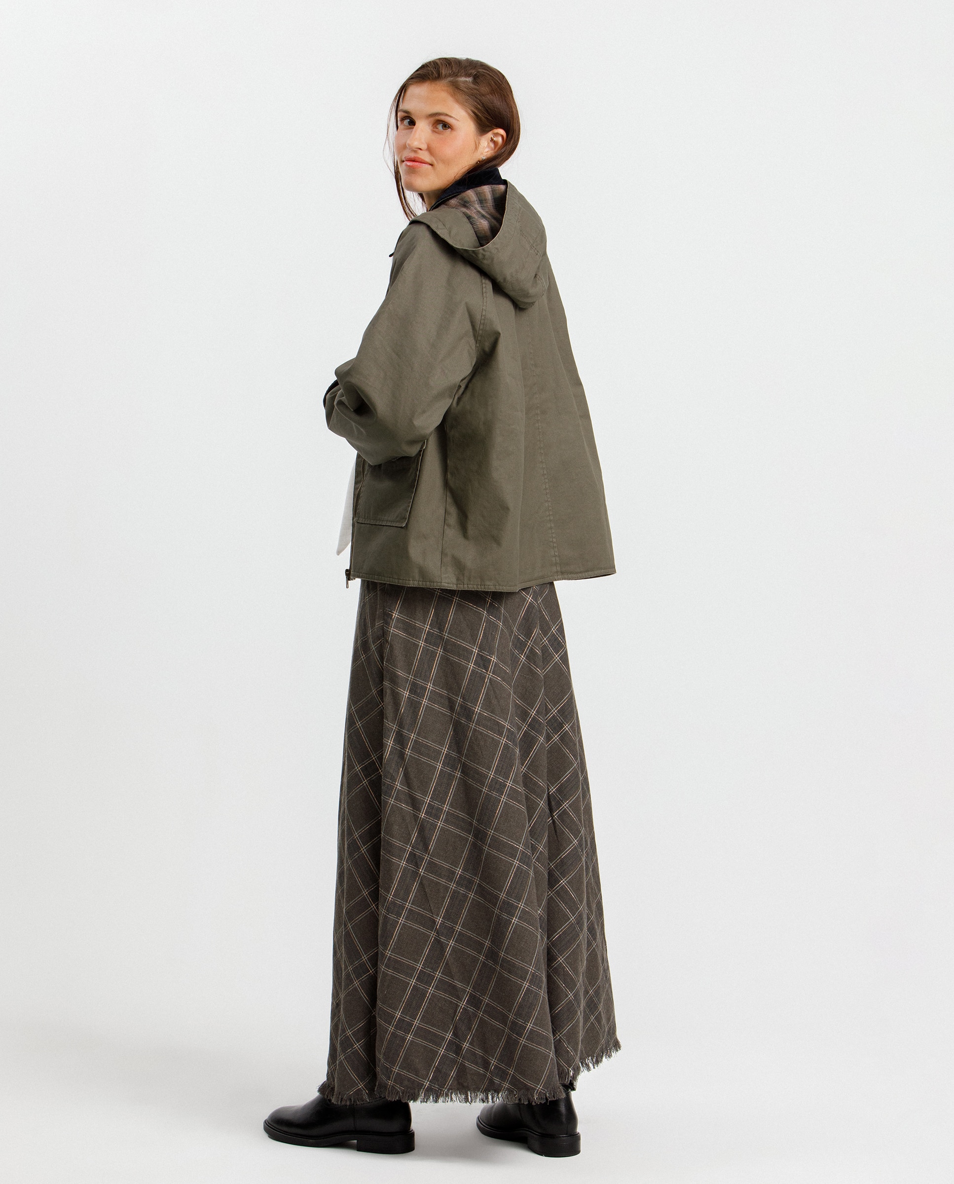 Parka de mujer impermeable con capucha - Noon - Verde Verde-2
