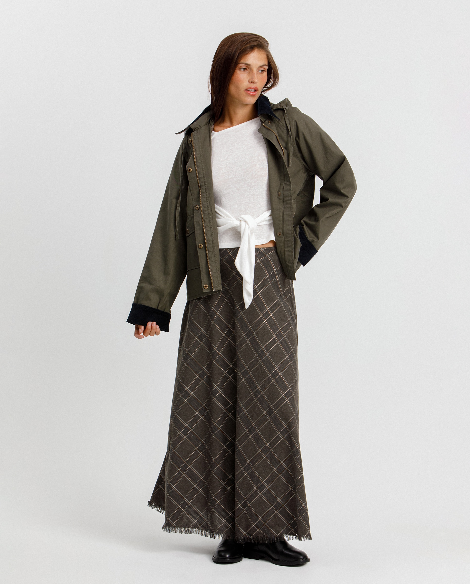 Parka de mujer impermeable con capucha - Noon - Verde Verde-3