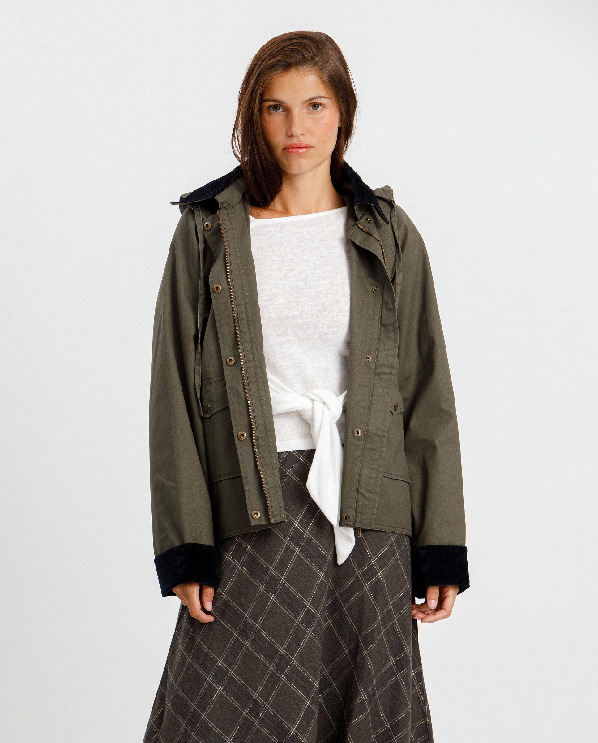 Parka de mujer impermeable con capucha - Noon - Verde Verde-4