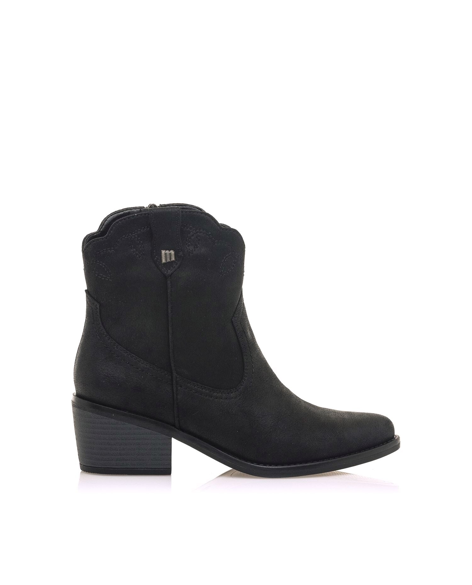 Botines cowboy mujer online negro