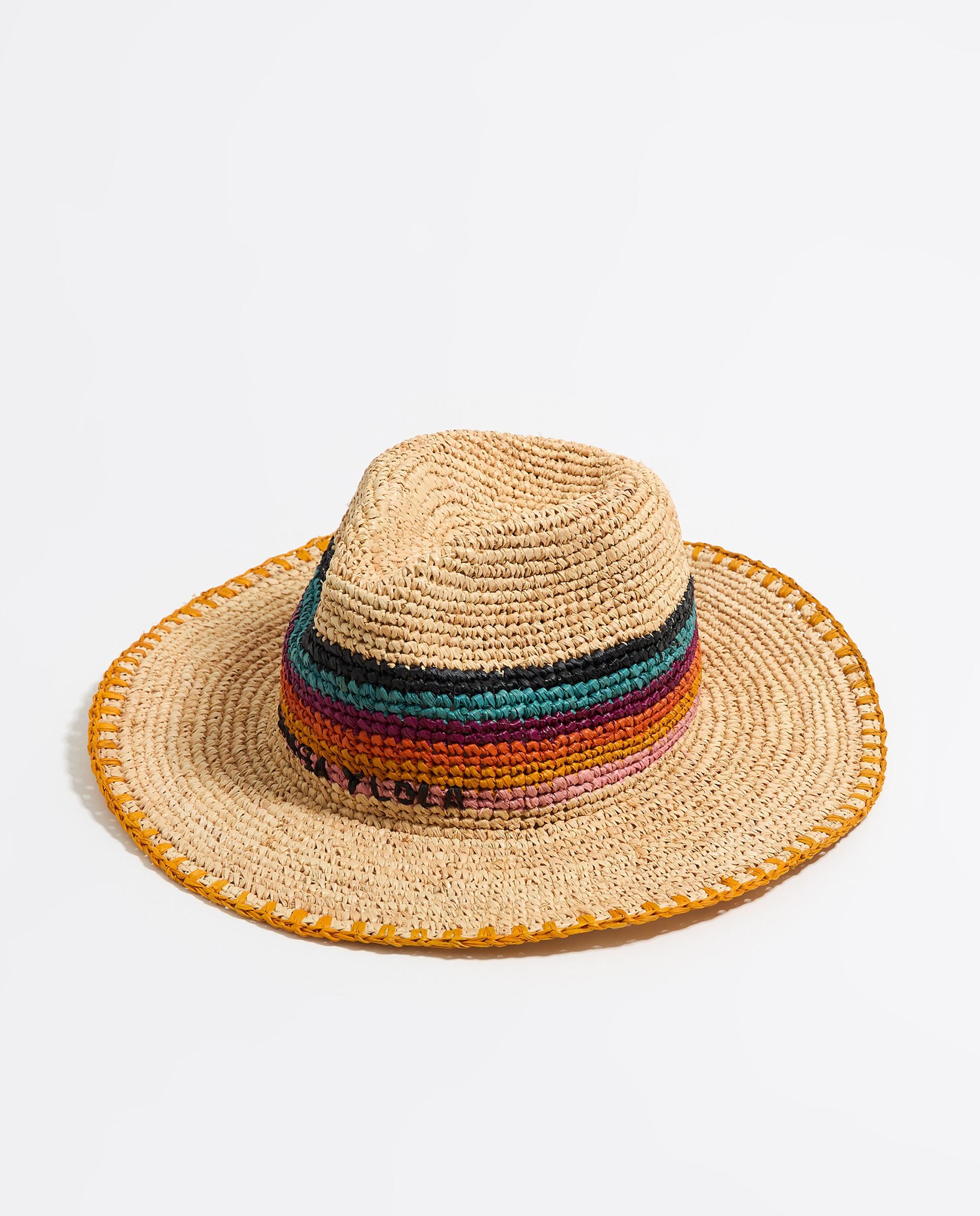 Sombrero de rafia con logo bordado
