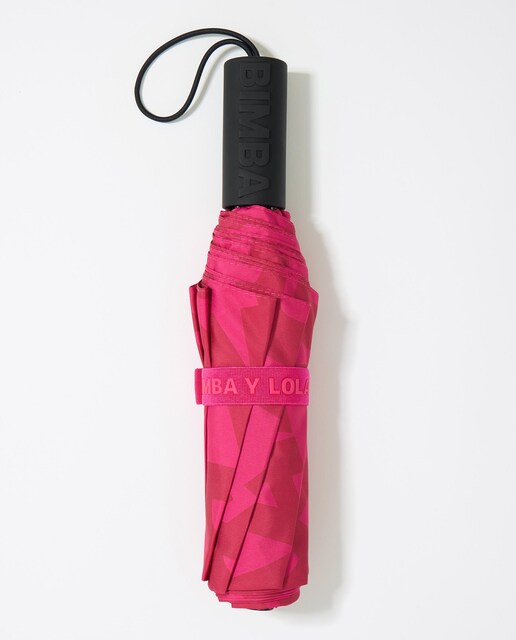 Imagen 0 de Paraguas pequeño de mujer Bimba Y Lola estampado en fucsia