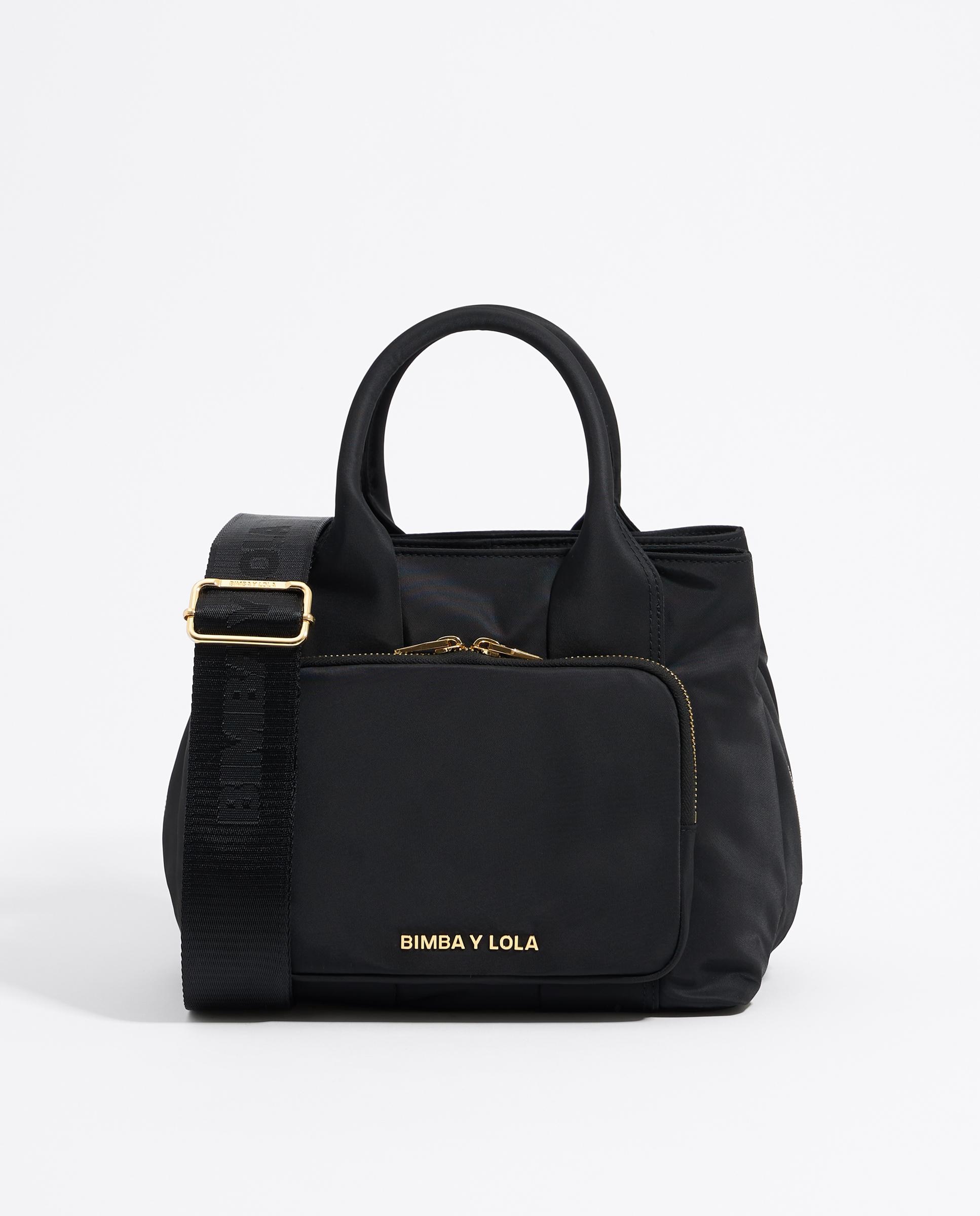 Bolso de mano de mujer mediano de de nylon negro Bimba y Lola El Corte Ingles