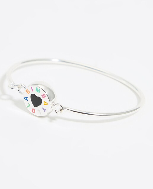 Imagen 0 de Pulsera logo multicolor plateada