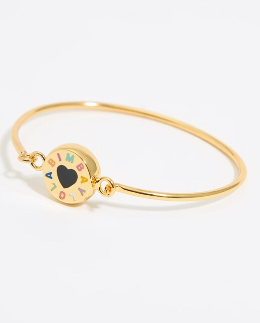 Imagen 0 de Pulsera logo multicolor dorada