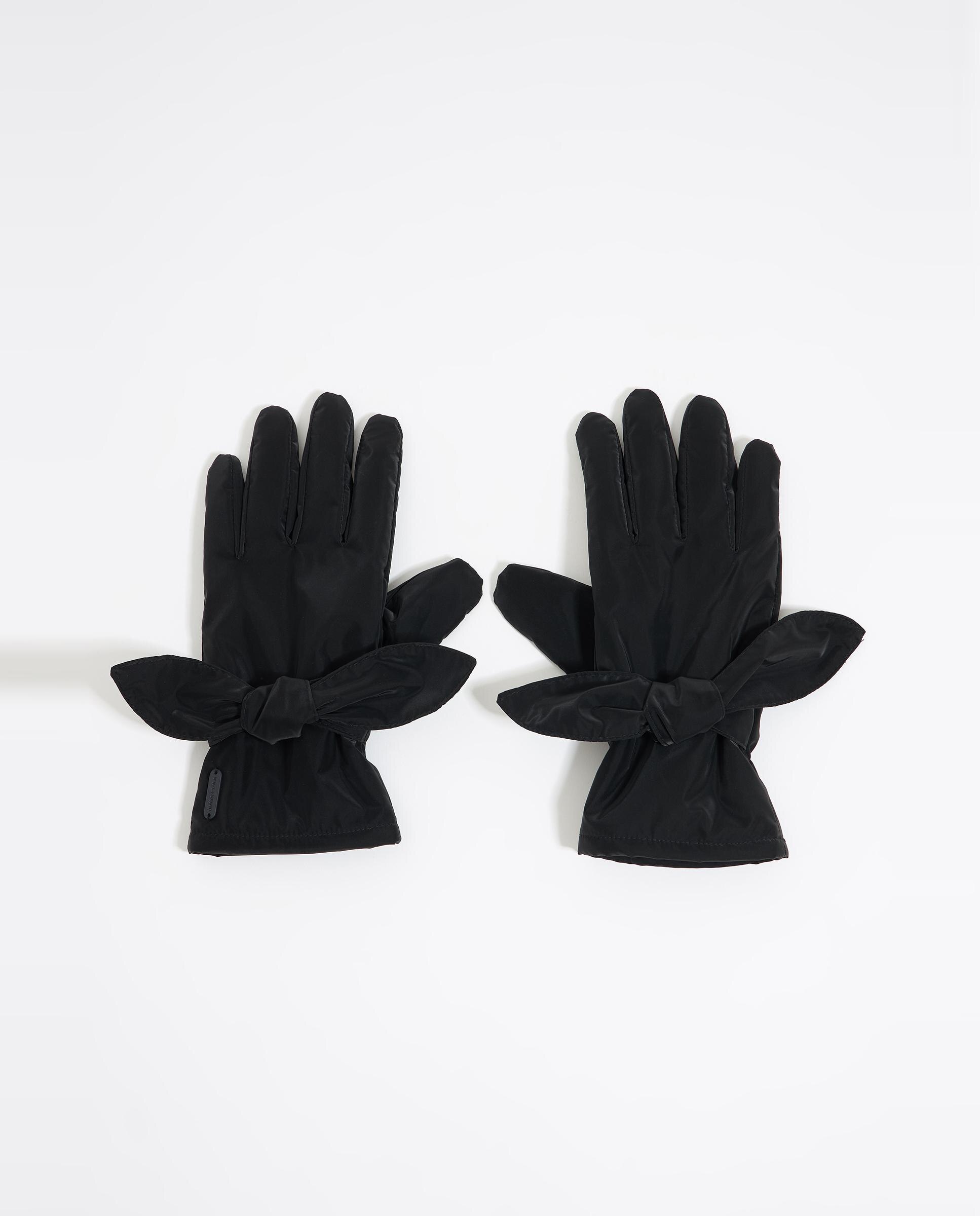 Guantes de mujer Bimba y Lola de poliéster negros con lazo