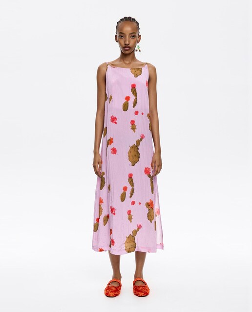 Imagen 0 de Vestido midi con cactus