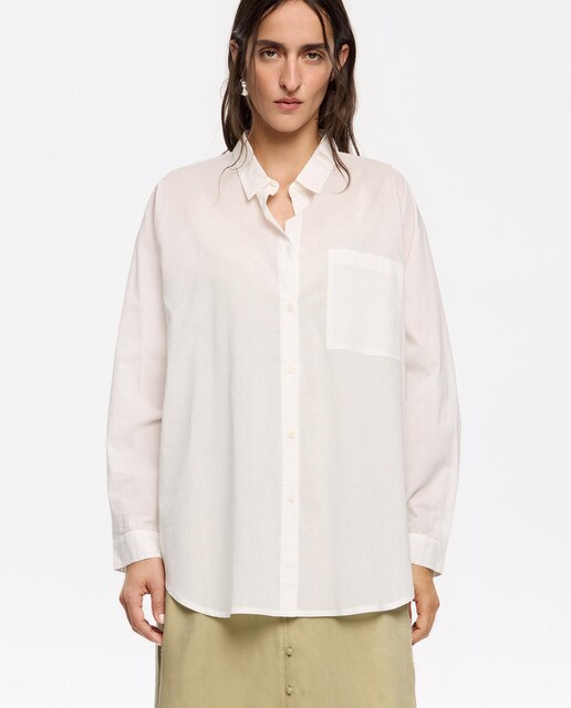 Imagen 0 de Camisa de mujer logo bordado inglés