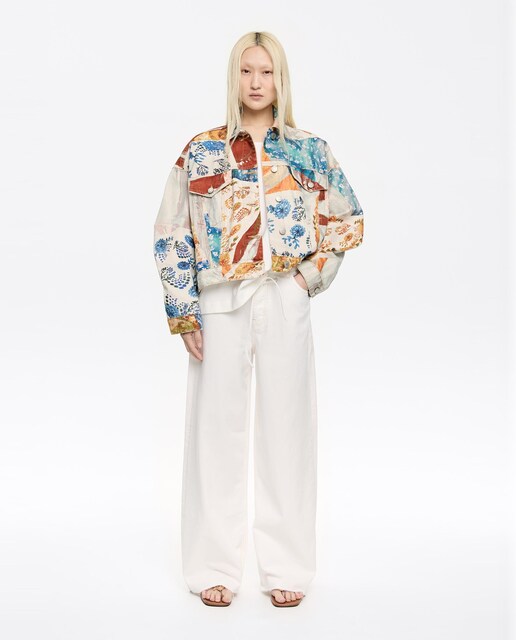 Imagen 0 de Vaquero recto de mujer denim wide leg