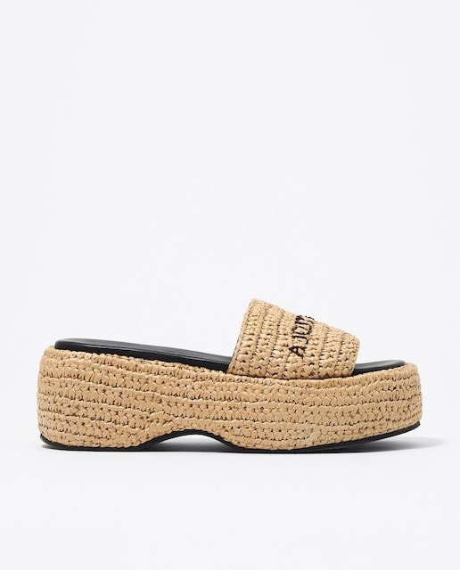Imagen 0 de Sandalias de plataforma de mujer de tejido trenzado