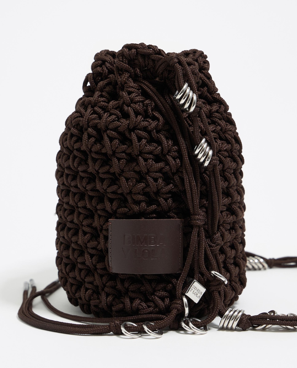 Tote Bag Bolso Bimba Y Lola Trenzado Blanco Y Negro Bimba Y Lola