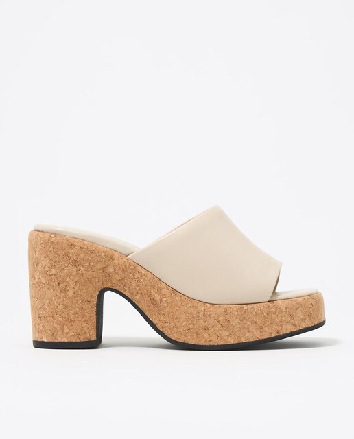 Imagen 0 de Sandalias de tacón de mujer de piel lisas