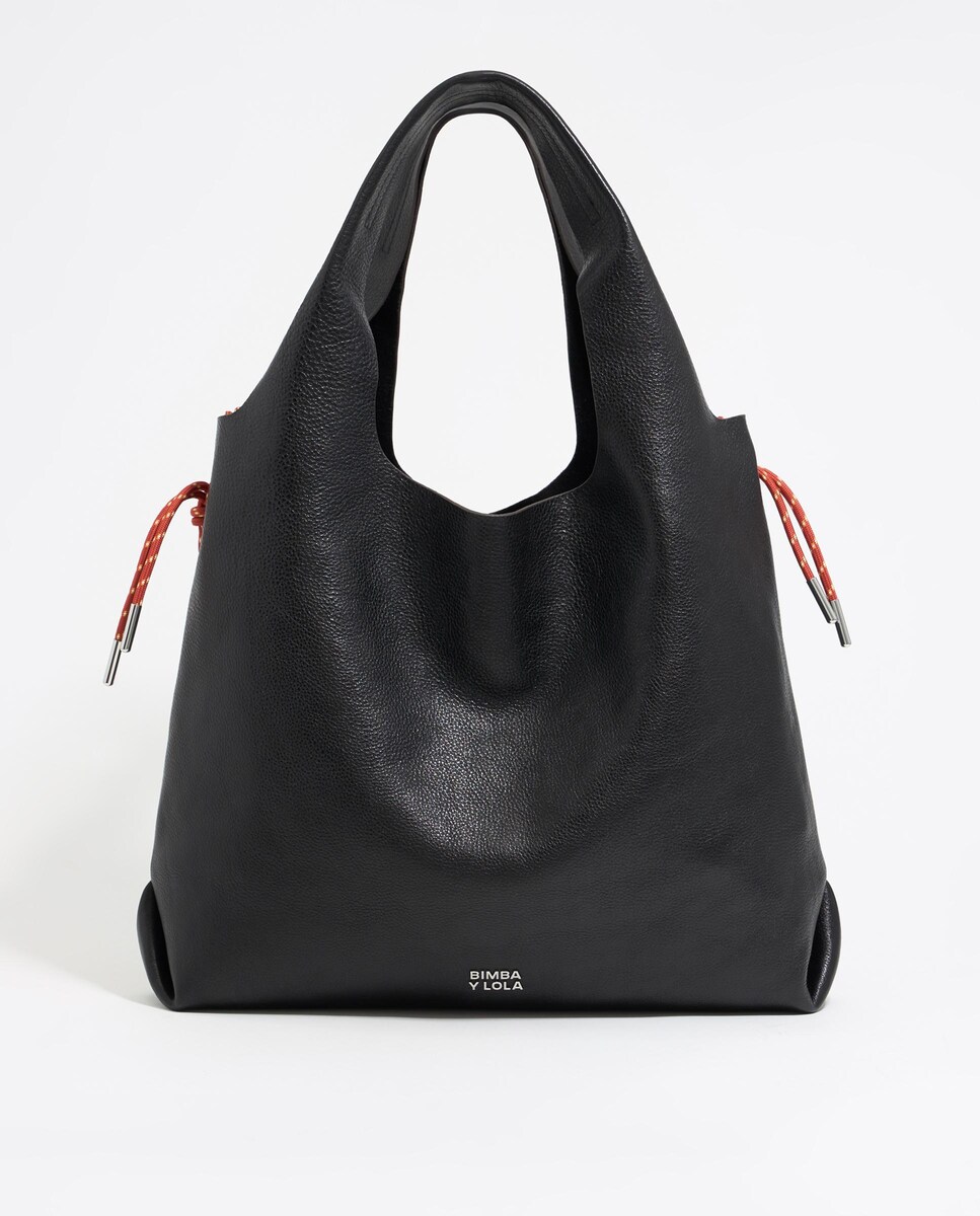 Bolsillo Interior Bolso De Piel Negro Bimba Y Lola Bolso Piel