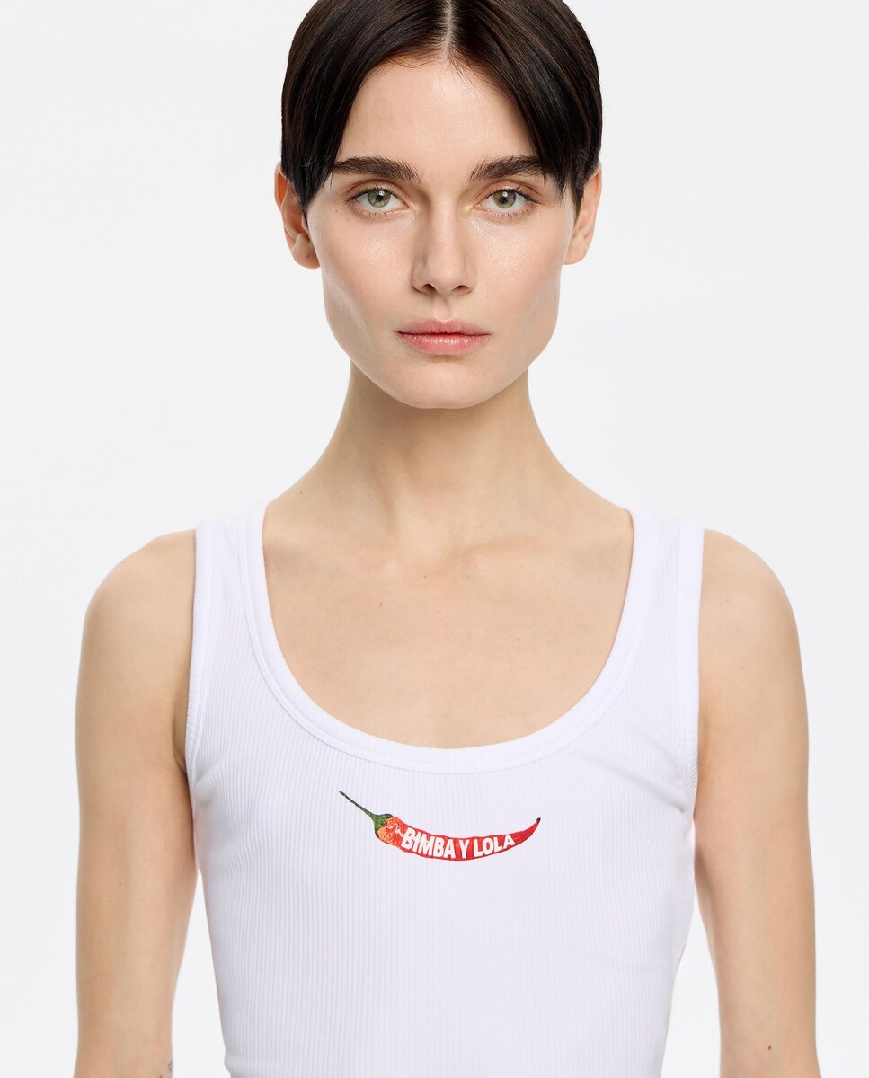 Camiseta Algod Bimba Y Lola Blusas Y Tops Top De Mujer Corto Logo