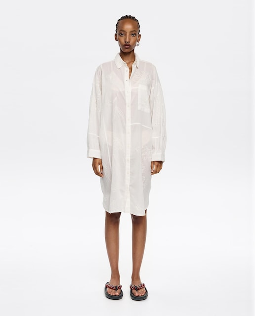 Imagen 0 de Vestido camisero bordado