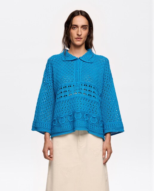 Imagen 0 de Polo de mujer crochet con botones