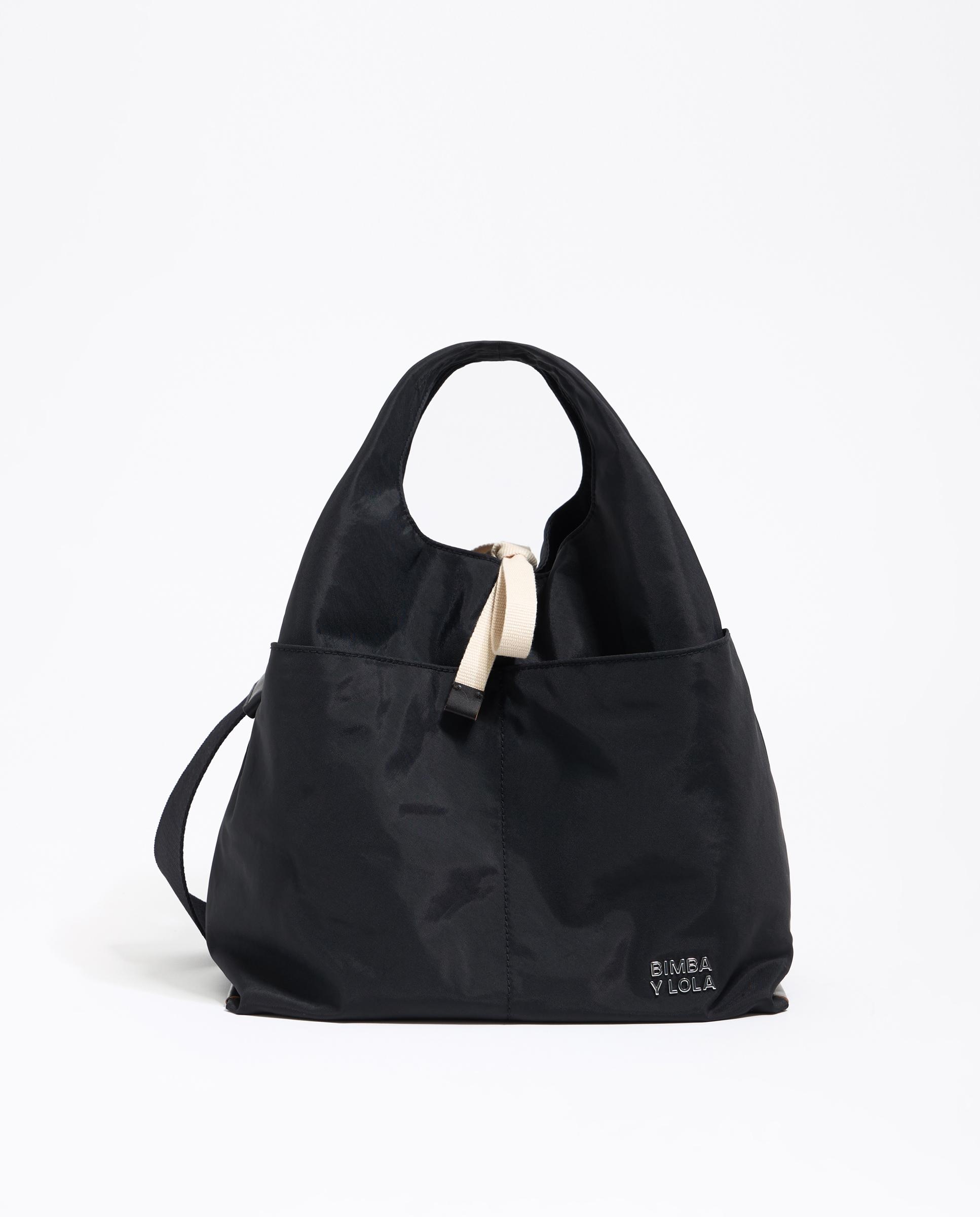 Bolso de mano de mujer nylon blando - Bimba y Lola - Negro Negro-1