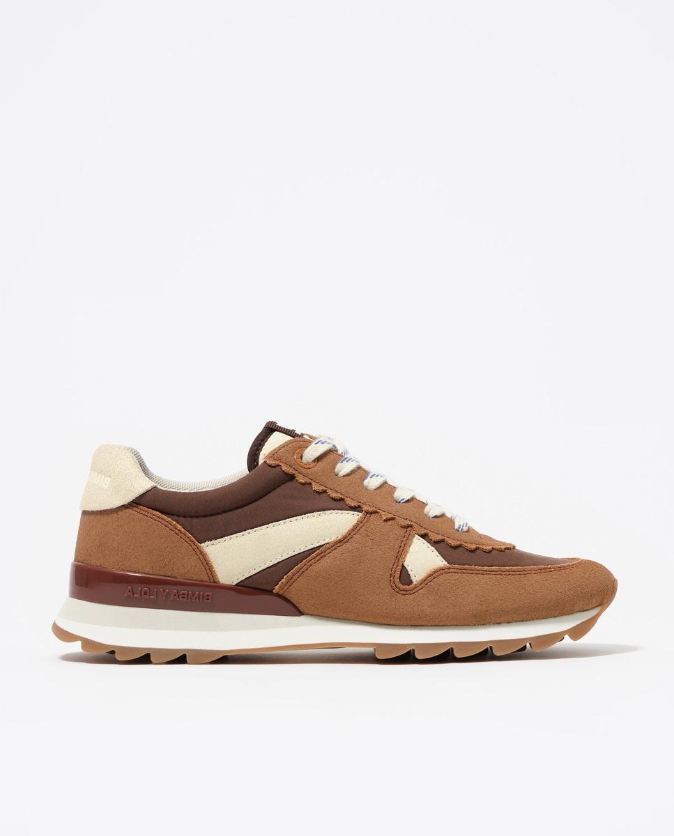 Bimba y Lola - Zapatillas de piel de mujer 13 19 con cordones.