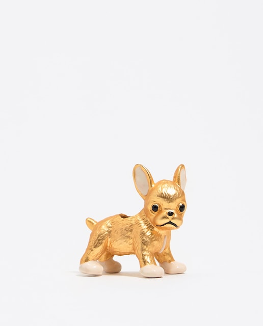 Imagen 0 de Charm para bolso metal dorado perro