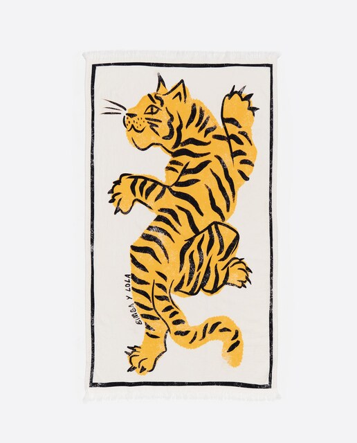 Imagen 0 de Toalla de mujer algodón tigre