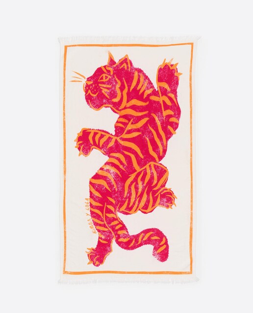 Imagen 0 de Toalla de mujer algodón tigre