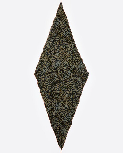 Imagen 0 de Pañuelo de leopardo en color kaki